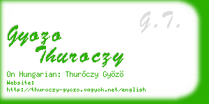 gyozo thuroczy business card